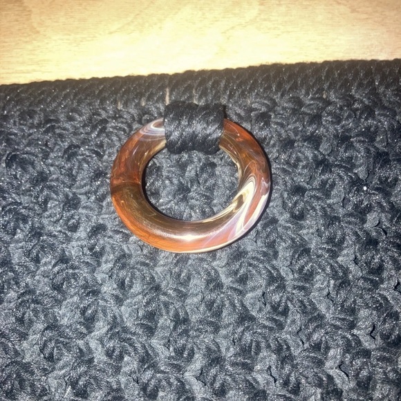 4/$25 Vintage Marbella Gray Macramé 70s Chunky Rope Flex Frame Clutch - Picture 2 of 8